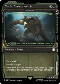 Toxic Sheepsquatch - Gemrazer (Showcase) (Surge Foil) (879) [Universes Beyond: Fallout]