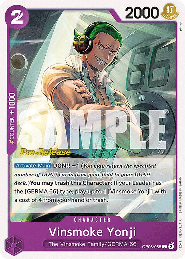 Vinsmoke Yonji (066) (OP06-066) [Wings of the Captain Pre-Release Cards]