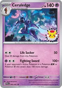 Ceruledge - 040/091 (Pokemon Day 2024) (Cosmos Holo) (040/091) [Miscellaneous Cards & Products]