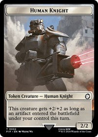 Human Knight // Copy Double-Sided Token (2 // 1) [Universes Beyond: Fallout]