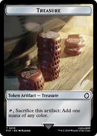 Treasure (0018) // Soldier (0010) Double-Sided Token (18 // 10) [Universes Beyond: Fallout]