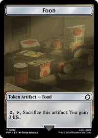 Food (0012) // Clue Double-Sided Token (12 // 11) [Universes Beyond: Fallout]