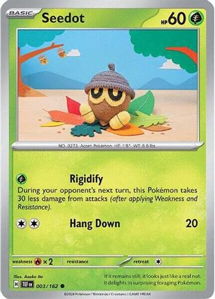 Seedot 003/162  - Reverse Holofoil SV05 Temporal Forces - Common