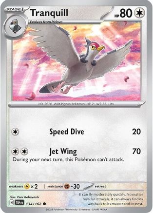 Tranquill 134/162  - Reverse Holofoil SV05 Temporal Forces - Common