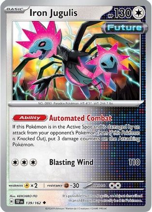 Iron Jugulis 139/162  - Reverse Holofoil SV05 Temporal Forces - Uncommon
