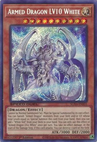 Armed Dragon LV10 White (Secret Rare) (SGX4-ENE01) [Speed Duel GX: Midterm Destruction]