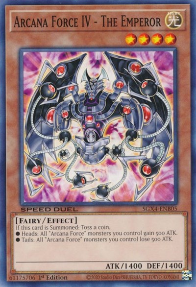 Arcana Force IV - The Emperor (SGX4-ENB05) [Speed Duel GX: Midterm Destruction]