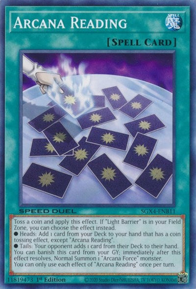 Arcana Reading (SGX4-ENB11) [Speed Duel GX: Midterm Destruction]