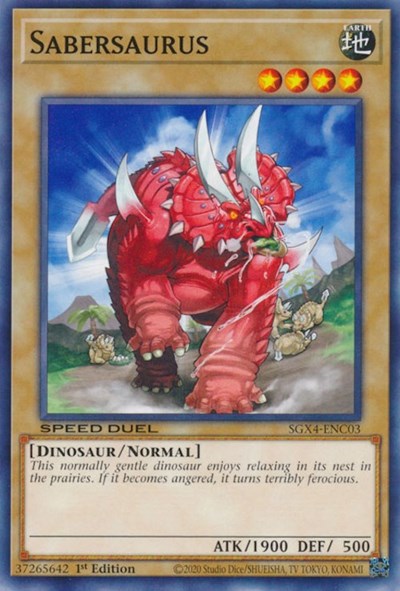 Sabersaurus (SGX4-ENC03) [Speed Duel GX: Midterm Destruction]