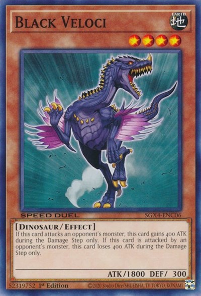 Black Veloci (SGX4-ENC06) [Speed Duel GX: Midterm Destruction]