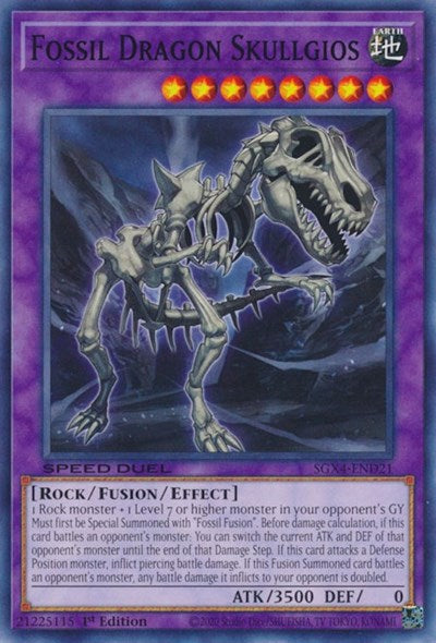 Fossil Dragon Skullgios (SGX4-END21) [Speed Duel GX: Midterm Destruction]