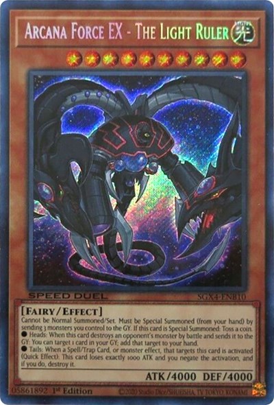 Arcana Force EX - The Light Ruler (Secret Rare) (SGX4-ENB10) [Speed Duel GX: Midterm Destruction]