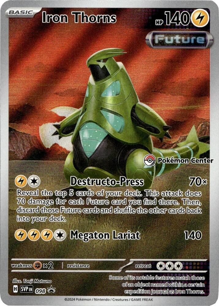 Iron Thorns - 098 (Pokemon Center) (098) [SV: Scarlet & Violet Promo Cards]