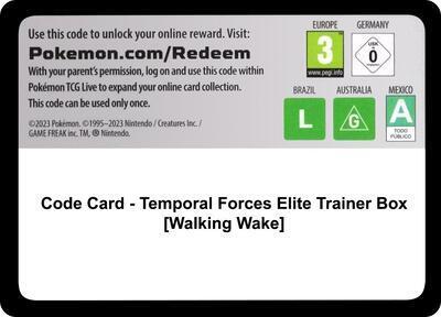 Code Card - Temporal Forces Elite Trainer Box [Walking Wake] [SV05: Temporal Forces]