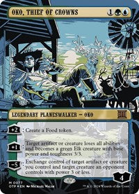 Oko, Thief of Crowns (Textured Foil) (77) [Outlaws of Thunder Junction: Breaking News]