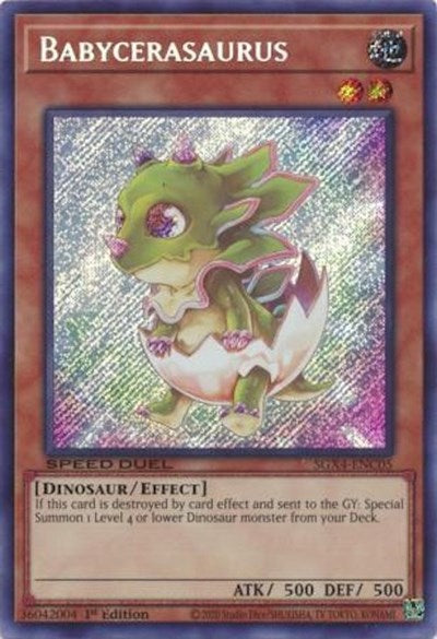 Babycerasaurus (Secret Rare) (SGX4-ENC05) [Speed Duel GX: Midterm Destruction]