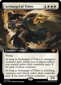 Archangel of Tithes (Extended Art) (308) [Outlaws of Thunder Junction]