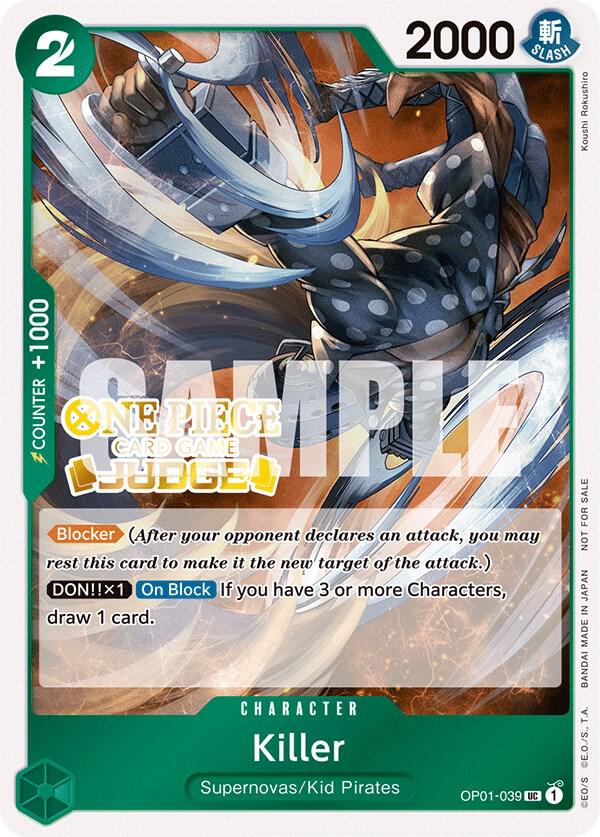 Killer (Judge Pack Vol. 3) (OP01-039) [One Piece Promotion Cards]