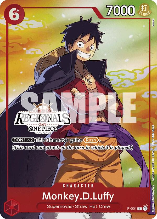 Monkey.D.Luffy (001) (Offline Regional 2024 Vol. 2) [Participant] (P-001) [One Piece Promotion Cards]