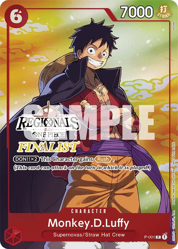 Monkey.D.Luffy (001) (Online Regional 2024 Vol. 2) [Finalist] (P-001) [One Piece Promotion Cards]