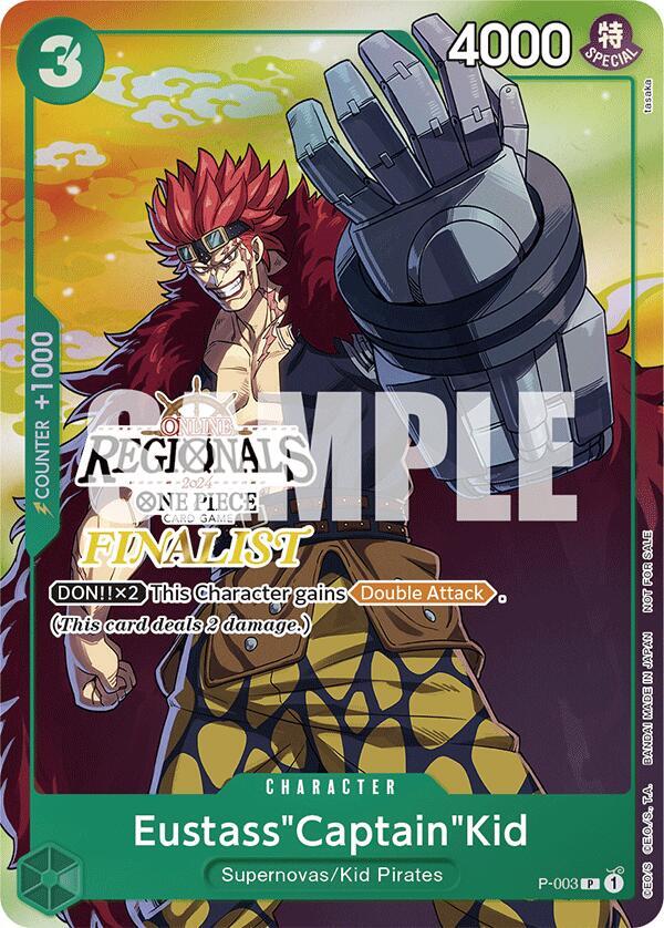 Eustass"Captain"Kid (Online Regional 2024 Vol. 2) [Finalist] (P-003) [One Piece Promotion Cards]