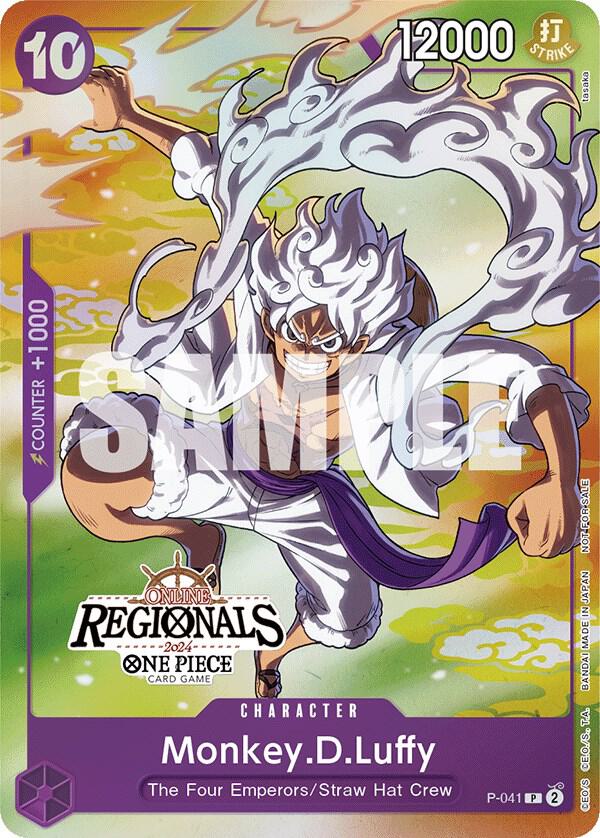 Monkey.D.Luffy (041) (Online Regional 2024 Vol. 2) [Participant] (P-041) [One Piece Promotion Cards]