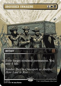 Anguished Unmaking (Textured Foil) (74) [Outlaws of Thunder Junction: Breaking News]