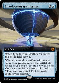 Simulacrum Synthesizer (Extended Art) (71) [Outlaws of Thunder Junction: The Big Score]
