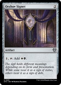 Orzhov Signet (261) [Commander: Outlaws of Thunder Junction]