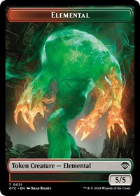 Elemental (0021) // Angel Double-Sided Token (21 // 3) [Commander: Outlaws of Thunder Junction]