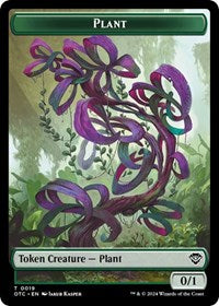 Plant // Sand Warrior Double-Sided Token (19 // 23) [Commander: Outlaws of Thunder Junction]