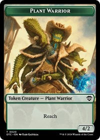 Plant Warrior // Plant Double-Sided Token (20 // 19) [Commander: Outlaws of Thunder Junction]
