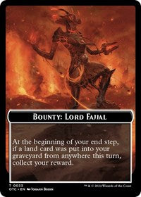 Bounty: Lord Fajjal // Bounty Rules Double-Sided Token (33) [Commander: Outlaws of Thunder Junction]