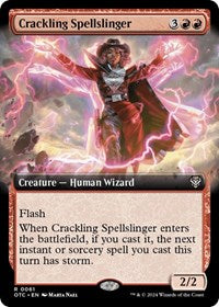 Crackling Spellslinger (Extended Art) (61) [Commander: Outlaws of Thunder Junction]