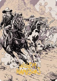 Overwhelming Forces Art Card (Gold-Stamped Signature) (40) [Art Series: Outlaws of Thunder Junction]