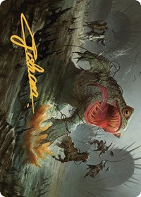 The Gitrog, Ravenous Ride Art Card (Gold-Stamped Signature) (22) [Art Series: Outlaws of Thunder Junction]