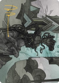 Vraska Joins Up Art Card (Gold-Stamped Signature) (34) [Art Series: Outlaws of Thunder Junction]
