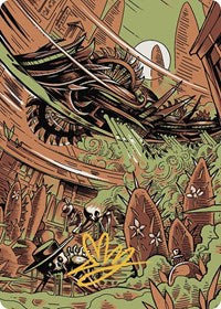 Contagion Engine Art Card (Gold-Stamped Signature) (50) [Art Series: Outlaws of Thunder Junction]