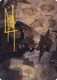 Lazav, Familiar Stranger Art Card (Gold-Stamped Signature) (25) [Art Series: Outlaws of Thunder Junction]