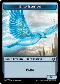 Bird Illusion // Elemental (0014) Double-Sided Token (4 // 14) [Commander: Outlaws of Thunder Junction]
