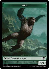 Ape // Shark Double-Sided Token (15 // 6) [Commander: Outlaws of Thunder Junction]
