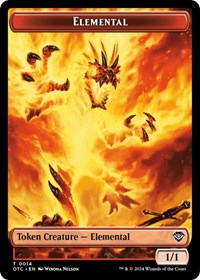 Elemental (0014) // Soldier (0026) Double-Sided Token (14 // 26) [Commander: Outlaws of Thunder Junction]