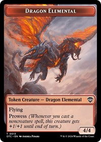 Dragon Elemental // Bird Illusion Double-Sided Token (13 // 4) [Commander: Outlaws of Thunder Junction]