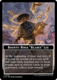 Bounty: Rissa "Blades" Lee // Bounty Rules Double-Sided Token (38) [Commander: Outlaws of Thunder Junction]