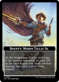 Bounty: Miron Tillas Jr. // Bounty Rules Double-Sided Token (35) [Commander: Outlaws of Thunder Junction]