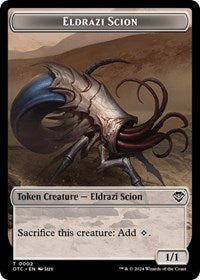 Eldrazi Scion // Manifest Double-Sided Token (2 // 28) [Commander: Outlaws of Thunder Junction]