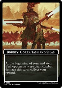 Bounty: Gorra Tash and Silas // Bounty Rules Double-Sided Token (32) [Commander: Outlaws of Thunder Junction]