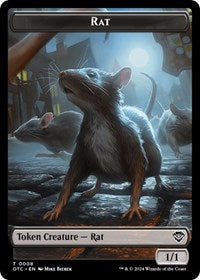 Rat // Blood Double-Sided Token (8 // 24) [Commander: Outlaws of Thunder Junction]
