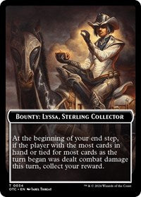 Bounty: Lyssa, Sterling Collector // Bounty Rules Double-Sided Token (34) [Commander: Outlaws of Thunder Junction]