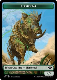 Elemental Token (12) [Outlaws of Thunder Junction]